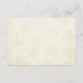 ヴィンテージ パープル & グレー フローラル レセプション カード (裏面)