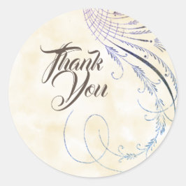 ヴィンテージ パープル フラワーズ フェイバー ステッカー