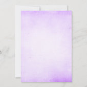 ヴィンテージ パープル ローズ 80歳の誕生日パーティー 招待状 (裏面)