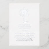 ヴィンテージ パームズ | ハバナ ナイツ カップルシャワー 箔招待状 (正面)