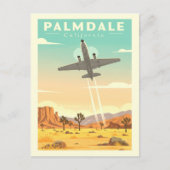 ヴィンテージ パームデール カリフォルニア ポストカード (正面)