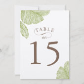 ヴィンテージ パーム ツリー ウェディング テーブル ナンバー カード (裏面)