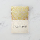 ヴィンテージ・パール・ダマスク感謝ノート・カード サンキューカード (内部)