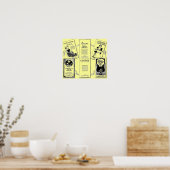 「ヴィンテージ&ヒストリックコーヒー小冊子メドレー」 ポスター (キッチン)