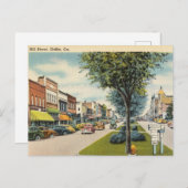 ヴィンテージ,ヒル通り,グリフィン,ジョージア ポストカード (正面/裏面)