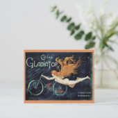 ヴィンテージ・ビクトリアンアールヌーボー、Gladiator Cycles ポストカード (スタンド正面)
