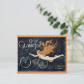 ヴィンテージ・ビクトリアンアールヌーボー、Gladiator Cycles ポストカード (スタンド正面)