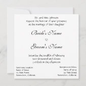 ヴィンテージ、ビクトリアンクリスマス結婚の 招待状 (裏面)