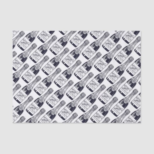 ヴィンテージ/ビクトリアンシャンパンボトル版木、銅版、版画 薄葉紙 (正面)