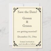 ヴィンテージ ビクトリアンダンシングベアーズ Save the Date セーブザデート (裏面)