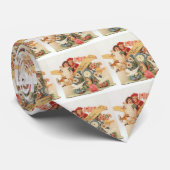 ヴィンテージ ビクトリアン バレンタインデー、飛行機に乗る子供たち ネクタイ (ロール)