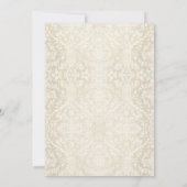 ヴィンテージ ビクトリアン フラワー カップル ベビーシャワー 招待状 (裏面)