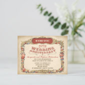 ヴィンテージ ビクトリアン フローラル アニバーサリー インビテーション (スタンド正面)