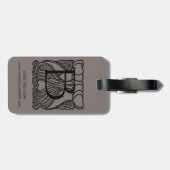 ヴィンテージ ビクトリアン モノグラム 文字 B、花 ラゲッジタグ (裏面横)