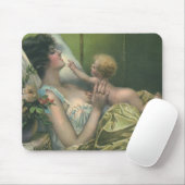 ヴィンテージ ビクトリアン 母の日、ママと赤ちゃん マウスパッド (マウス)