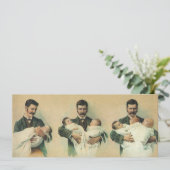 ヴィンテージ ビクトリアン 父の日、トリプル誕生! 招待状 (スタンド正面)