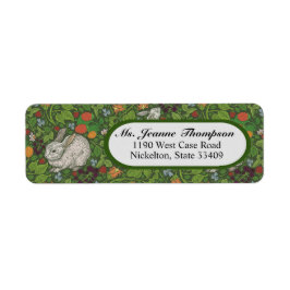 ヴィンテージ ビクトリアン 白うさぎ ガーデン ラベル