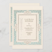 ヴィンテージ ビクトリア時代 ウォルター・クレイン ボーダー 結婚式 招待状 (正面/裏面)