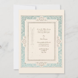 ヴィンテージ ビクトリア時代 ウォルター・クレイン ボーダー 結婚式 招待状