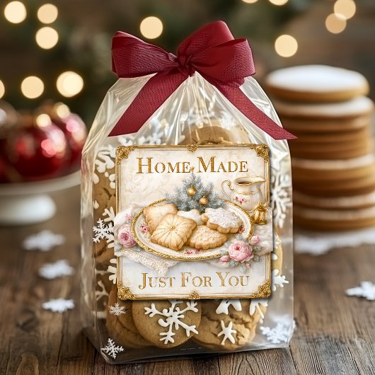 ヴィンテージ ビクトリア調 クリスマス クッキー スクエアシール