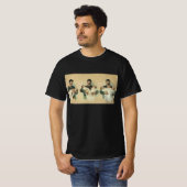 ヴィンテージ ビクトリア調 父の日 おめでとう 三つ子! Tシャツ (正面フル)