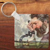 ヴィンテージ ビジネス、アレクサンダー グレアム ベル 電話 キーホルダー (正面)