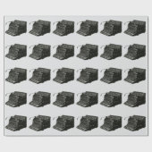 ヴィンテージ ビジネス アンティーク オフィス マニュアル タイプライター ラッピングペーパー (フラット)