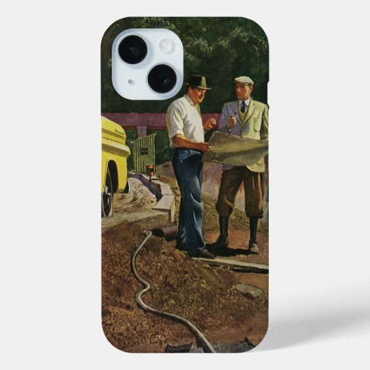 ヴィンテージ ビジネス アーキテクト 建設請負業者 Case-Mate iPhoneケース (裏面)