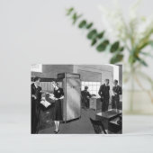 ヴィンテージ ビジネス、エグゼクティブ ビジネスパーソン オフィス ポストカード (スタンド正面)