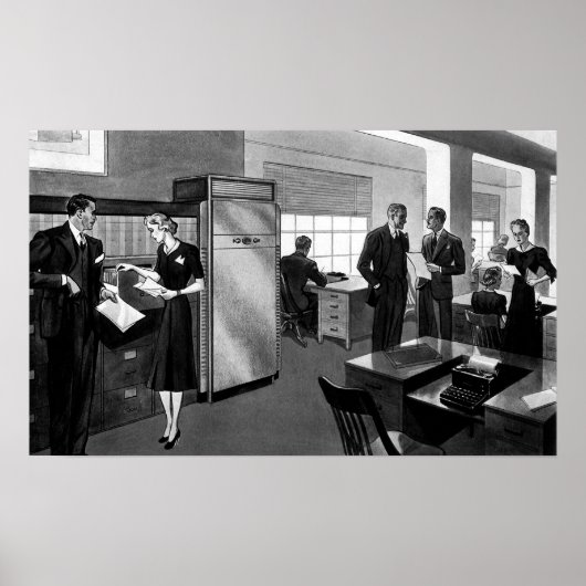 ヴィンテージ ビジネス、エグゼクティブ ビジネス オフィス ポスター (正面)