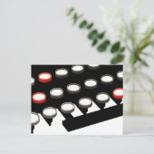 ヴィンテージ ビジネス オールド ファッション タイプライター キーボード ポストカード (スタンド正面)