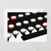 ヴィンテージ ビジネス オールド ファッション タイプライター キーボード ポストカード (正面/裏面)