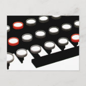 ヴィンテージ ビジネス オールド ファッション タイプライター キーボード ポストカード (正面)