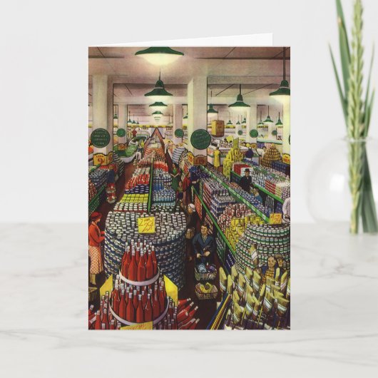 ヴィンテージ ビジネス スーパーマーケット、食品と飲料 カード (正面)