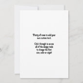 ヴィンテージ ビジネス スーパーマーケット、食品と飲料 招待状 (裏面)