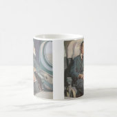 ヴィンテージ ビジネス トラベル、飛行機での読書 コーヒーマグカップ (中央)