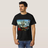 ヴィンテージ ビジネス、ドック貨物船輸送 Tシャツ (正面フル)