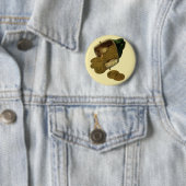 ヴィンテージ ビジネス ファイナンス、金貨が入った財布 缶バッジ (インサイチュ)