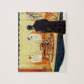 ヴィンテージ ビジネス リテール ストア、男性がウィンドウ ショッピング ジグソーパズル (縦)