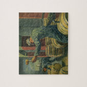 ヴィンテージ ビジネス、ワイン製造 コルク詰め ワインバレル ジグソーパズル (縦)