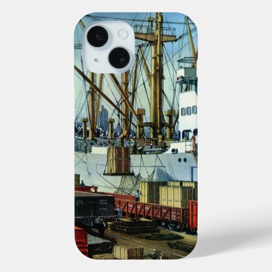 ヴィンテージ ビジネス、停泊貨物船輸送 Case-Mate iPhoneケース (裏面)