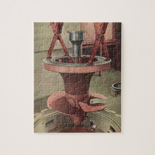 ヴィンテージ ビジネス、巨大水力タービン エネルギー ジグソーパズル (縦)