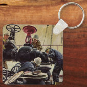 ヴィンテージ・ビジネス、油・プラットフォームの海 キーホルダー (裏面)