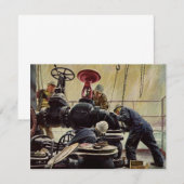 ヴィンテージ ビジネス、海洋の石油プラットフォーム (正面/裏面)