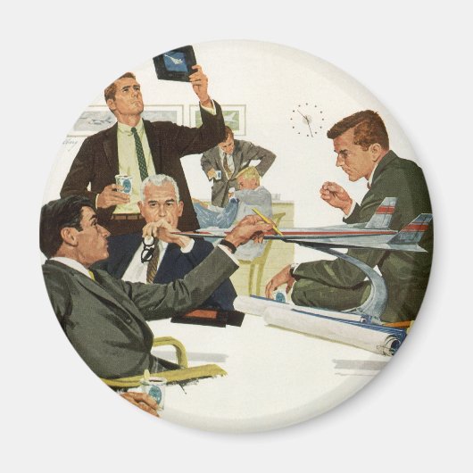 ヴィンテージ ビジネス、航空会社幹部会議 マグネット (正面)