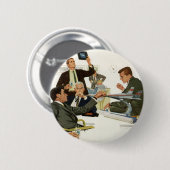 ヴィンテージ ビジネス、航空会社幹部会議 缶バッジ (正面&裏面)