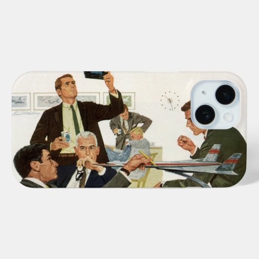 ヴィンテージ ビジネス、航空会社幹部会議 Case-Mate iPhoneケース (裏面 (横))