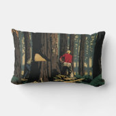 ヴィンテージ ビジネス、製材業界 レッドウッドの森 ランバークッション (裏面)