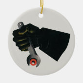 ヴィンテージ ビジネス、製造工場の機械工 セラミックオーナメント (正面)