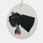 ヴィンテージ ビジネス、製造工場の機械工 セラミックオーナメント (左)